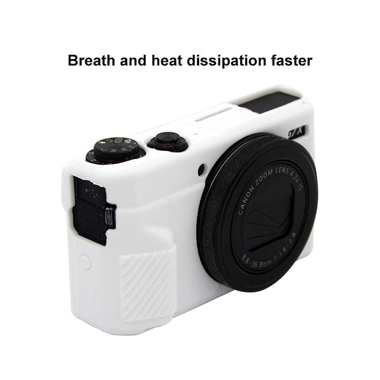 PULUZ Soft Silicone Protective Case for Canon EOS G7 X Mark II(Coffee)