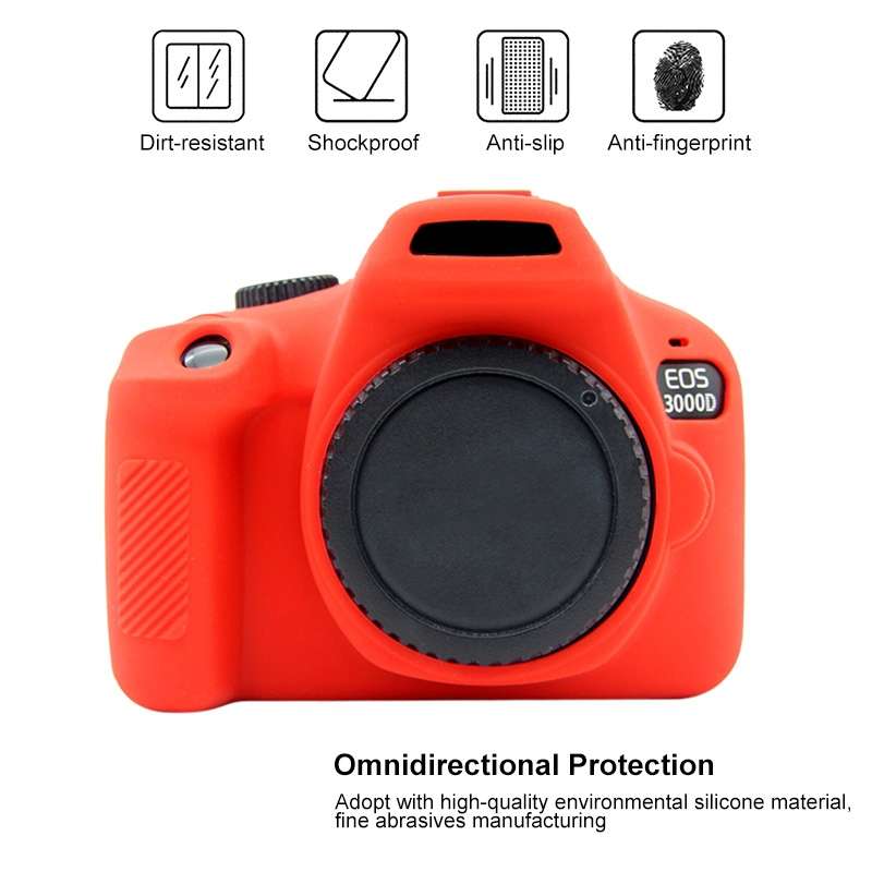 PULUZ Soft Silicone Protective Case for Canon EOS 3000D / 4000D(Camouflage)