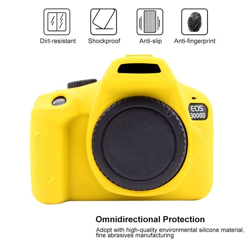 PULUZ Soft Silicone Protective Case for Canon EOS 3000D / 4000D(Camouflage)