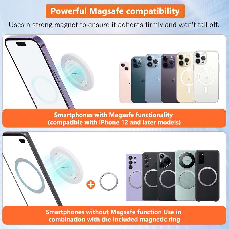 PULUZ Mobile Phone MagSafe Magnetic Makeup Mirror Rear Camera Video Selfie Mirror (White)