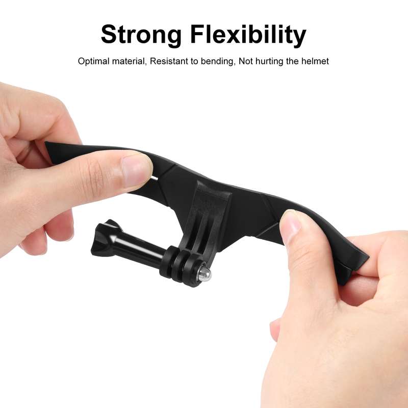 PULUZ Bending Action Camera Motorcycle Helmet Chin Mount (Black)