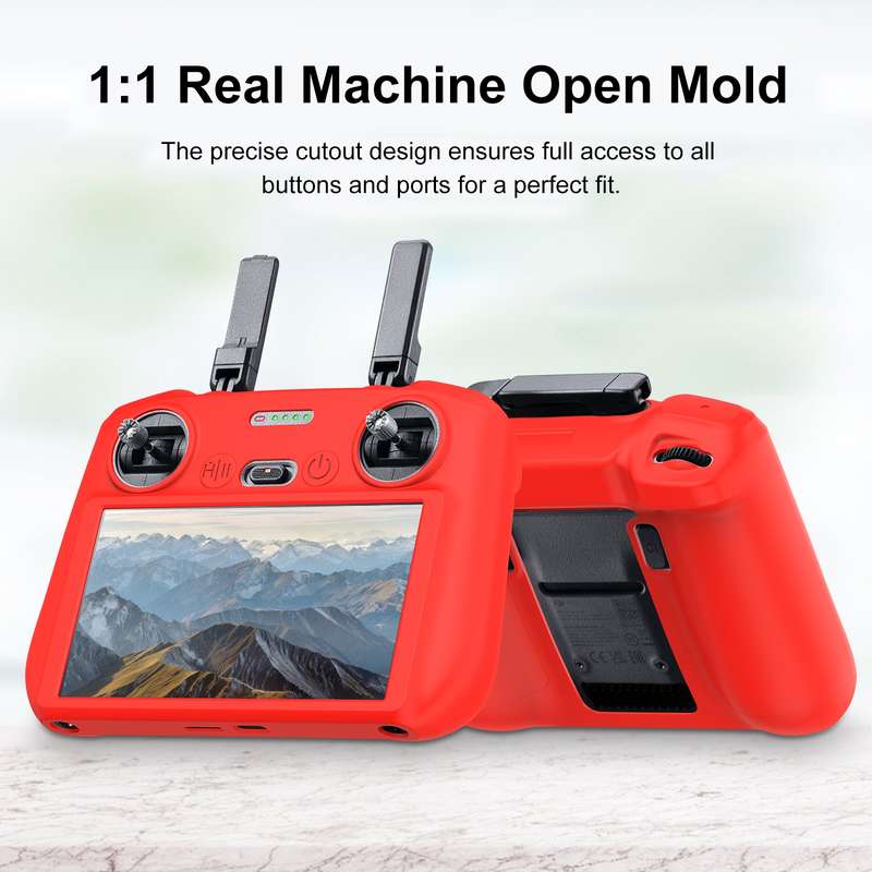 For DJI Mini 4 Pro / Air 3 Remote Control / DJI RC 2 with Screen PULUZ Silicone Protective Case (Gre