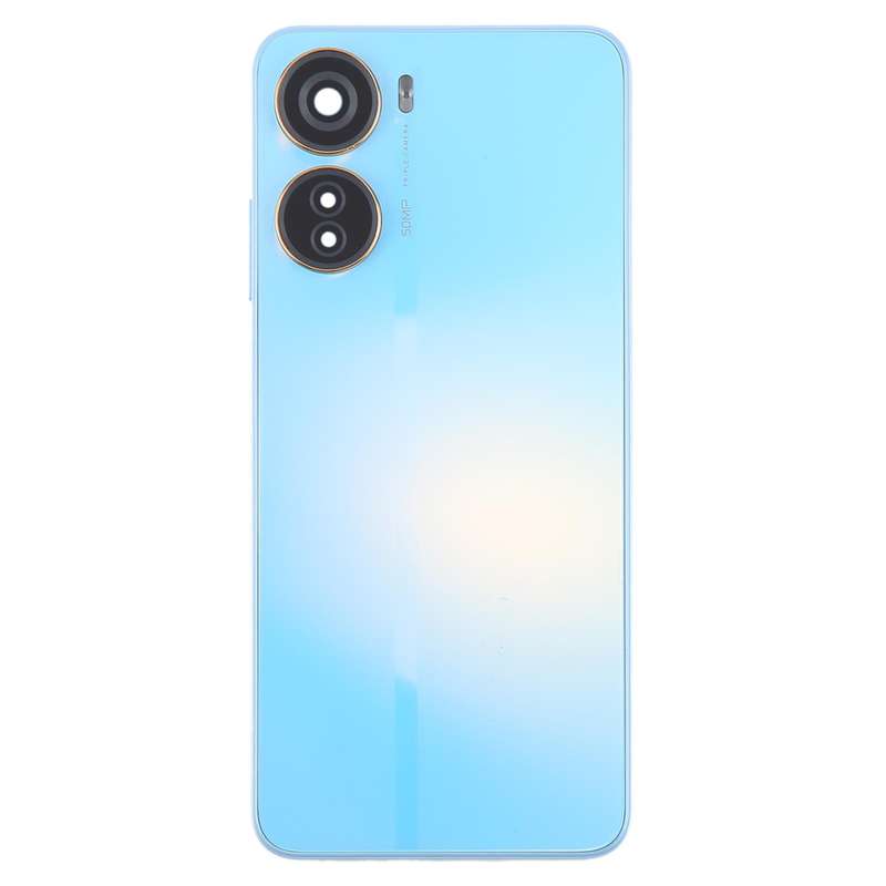 For ZTE Axon 40 Lite Plastic Battery Back Cover with Middle Frame / Camera Lens Cover(Black)