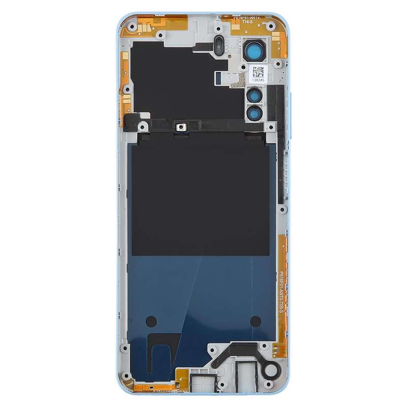 For ZTE Axon 40 Lite Plastic Battery Back Cover with Middle Frame / Camera Lens Cover(Black)