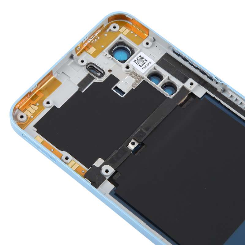For ZTE Axon 40 Lite Plastic Battery Back Cover with Middle Frame / Camera Lens Cover(Black)