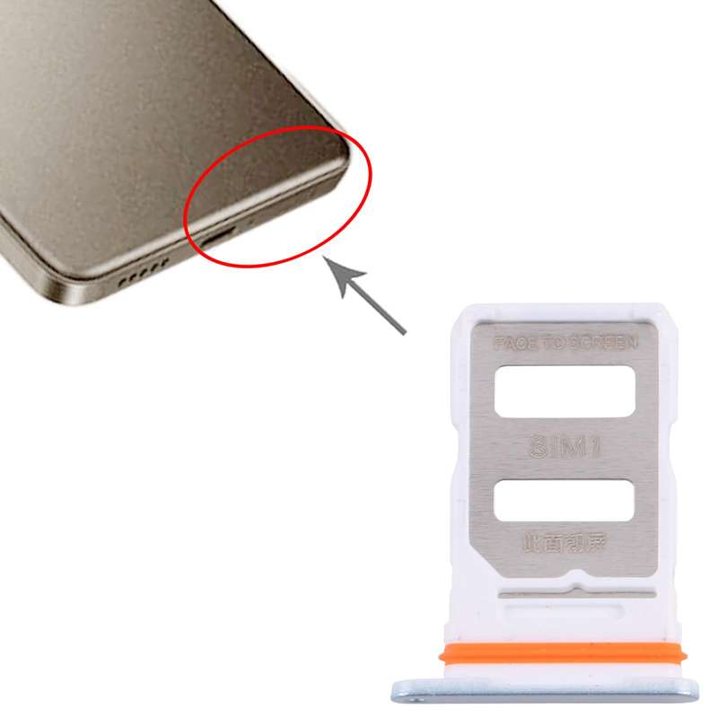 For Xiaomi Redmi Turbo 4 10pcs Original SIM Card Tray + SIM Card Tray (Silver)
