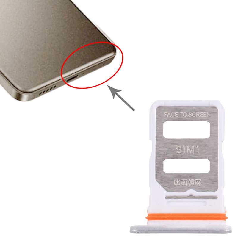For Xiaomi Redmi Turbo 4 10pcs Original SIM Card Tray + SIM Card Tray (Silver)
