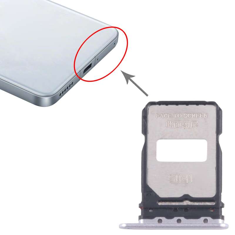 For Xiaomi Redmi K80 Pro 10pcs Original SIM Card Tray + SIM Card Tray (Silver)