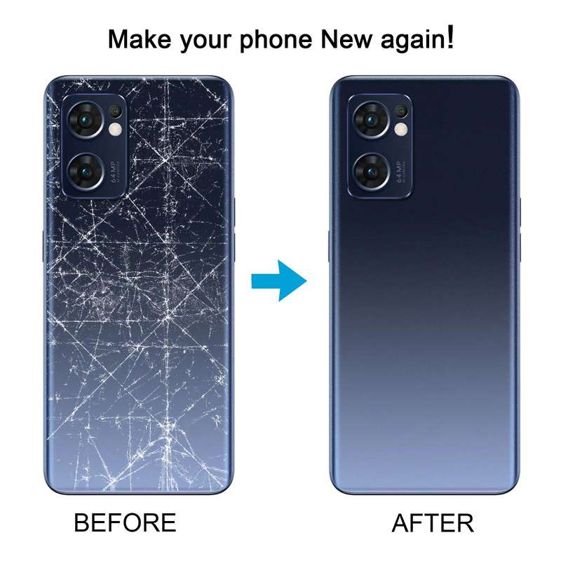 For OPPO Find X5 Lite Battery Back Cover with Middle Frame(Blue)