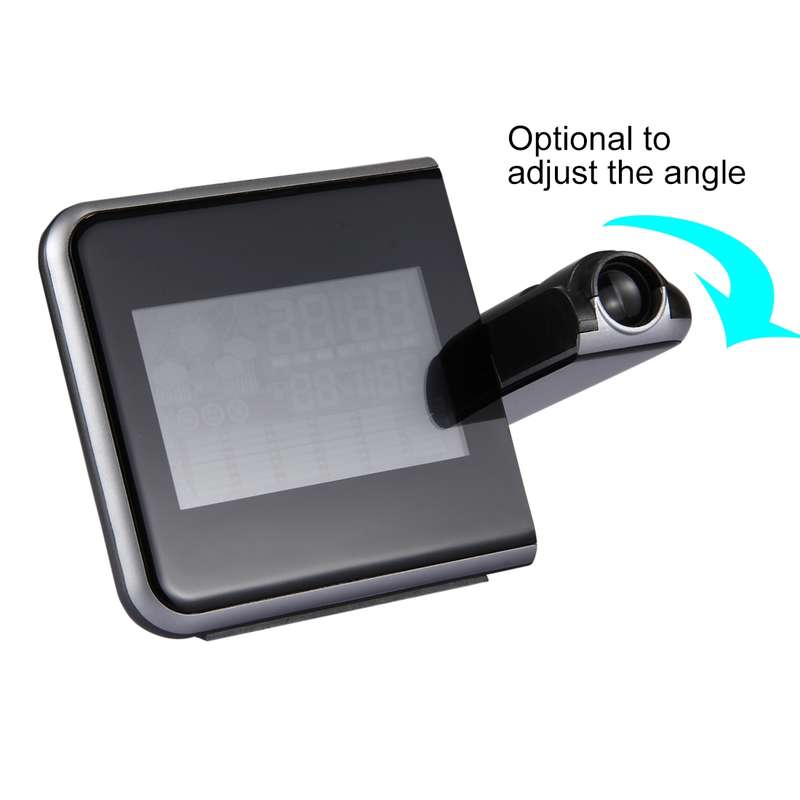 Multifunctional Digital Color LCD Display LED Projection Alarm Clock with Weather Station / Temperat