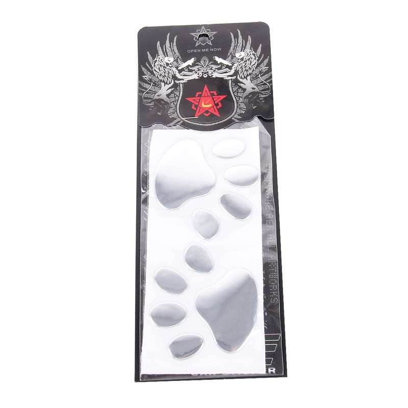3D Rose Pattern Car Sticker, Size: 10.5cm x 8cm (approx.)(Silver)