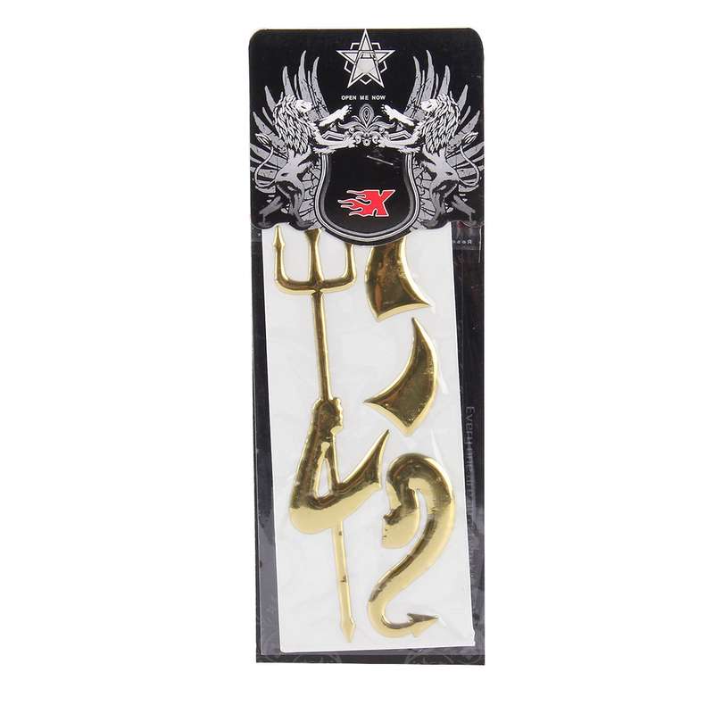 3D Rose Pattern Car Sticker, Size: 10.5cm x 8cm (approx.)(Silver)