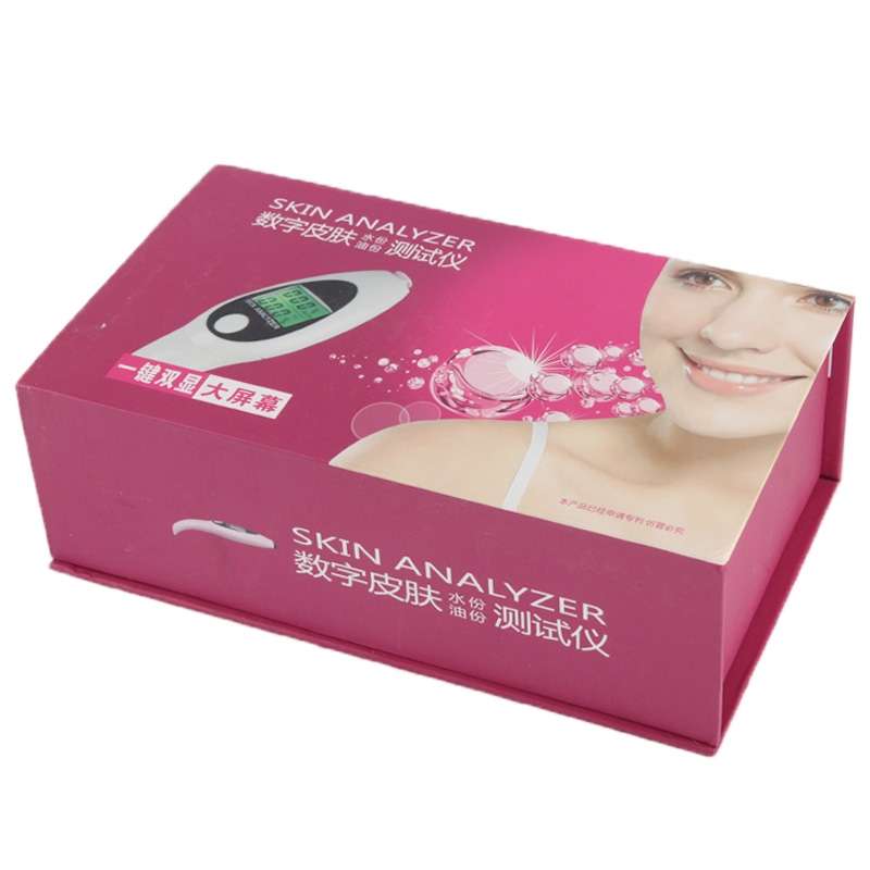 Mini Portable LCD Digital Moisture Skin Care Tester Moisture Oil Content Analyzer(White)
