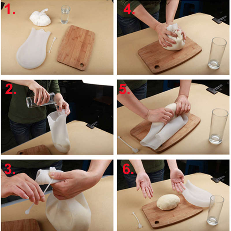 Silicone Kneading Dough Bag Dough Making Flour Mixer Maker Kitchen Tools for Pasta Flour Food, Size: