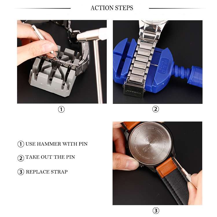 Handy Tool spring Bar Remover + Pin Remover for Replace Band Wrist(Silver)