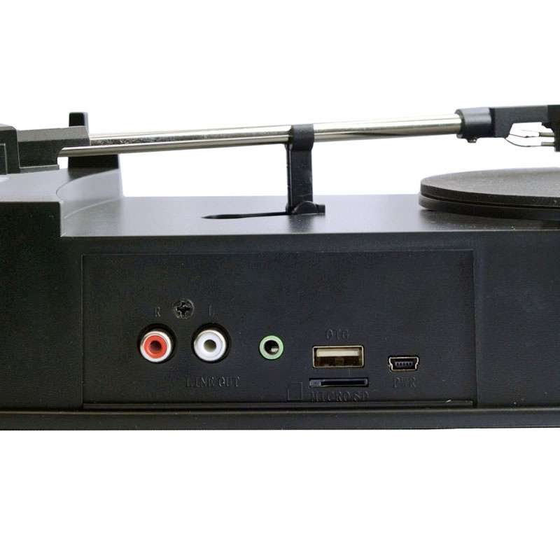 Ezcap613 Mini USB Turntable Turn Plate Vinyl LP to MP3 USB Flash-drive Hot Swapping Converter(Black)
