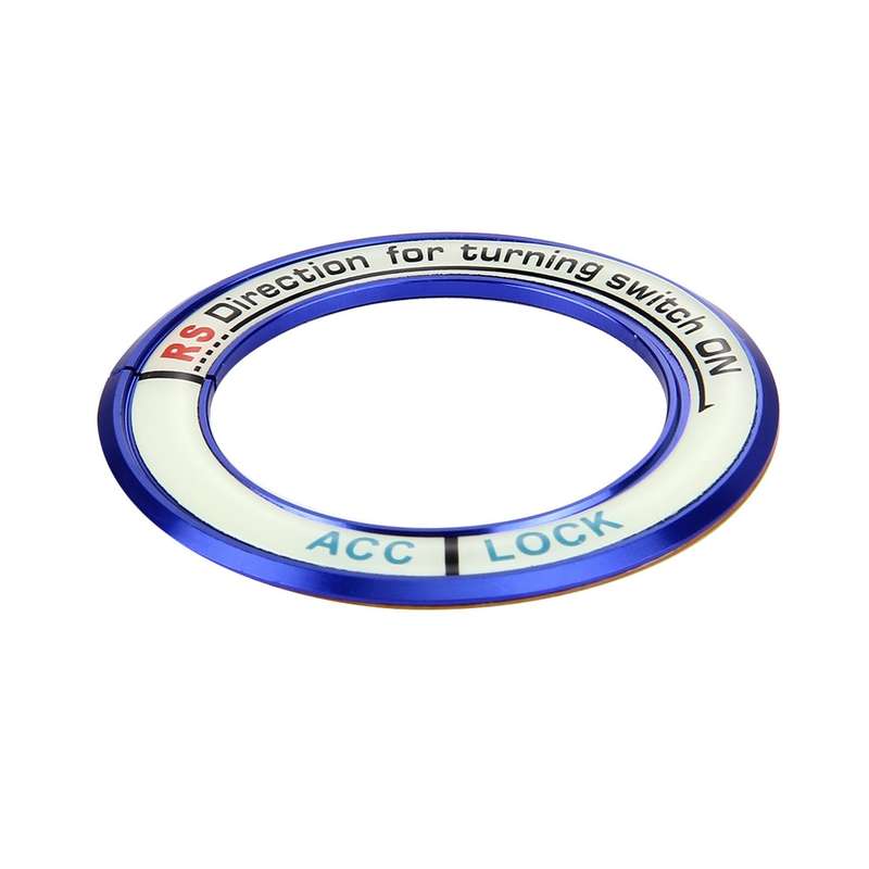 Fluorescent Aluminum Alloy Ignition Key Ring, Inside Diameter: 3.4cm(Silver)