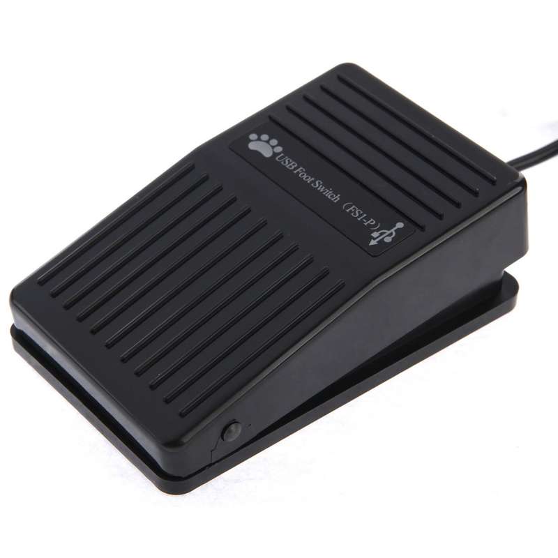 USB Foot Pedal Control Switch Game Pad Keyboard Adapter for Computer(Black)
