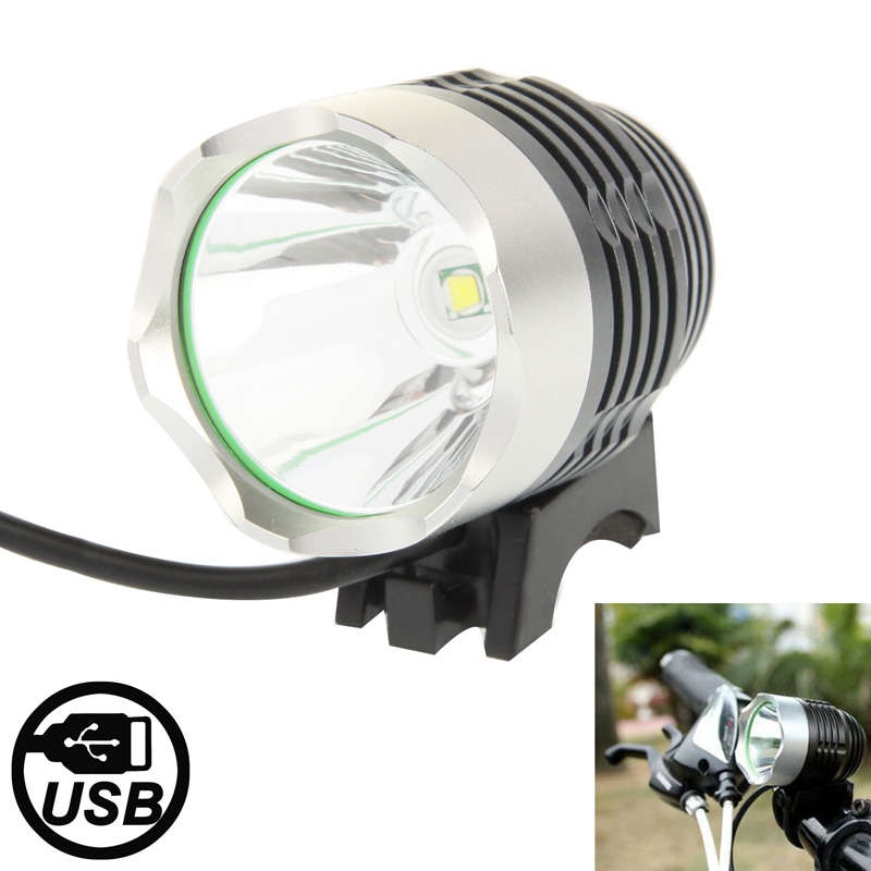 3 Modes USB XML T6 LED Headlamp / Bicycle Light, Luminous Flux: 900lm, Cable Length: 1.5m