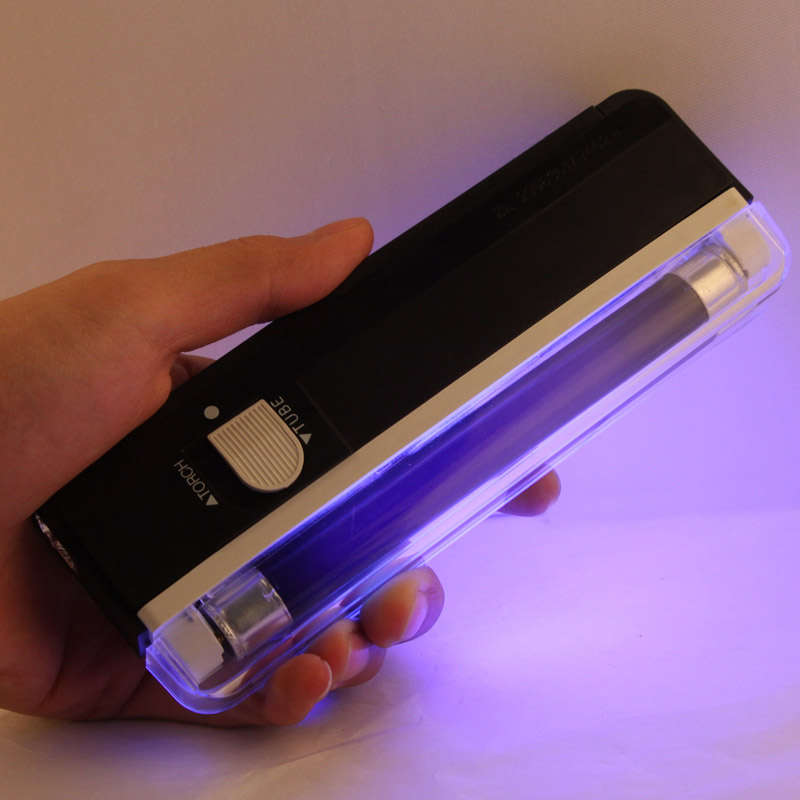 Handheld Blacklight UV Lamp & LED Flashlight, Verify Hidden Security Features On banknotes and Passp