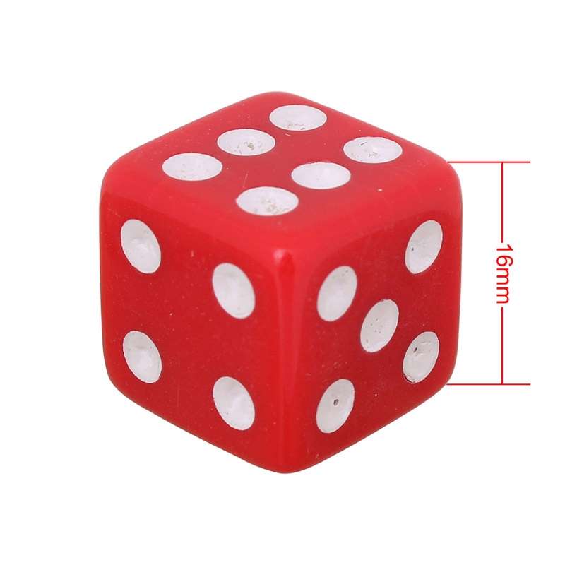 Universal 8mm Dice Style Plastic Car Tire Valve Caps, Pack of 4(Magenta)