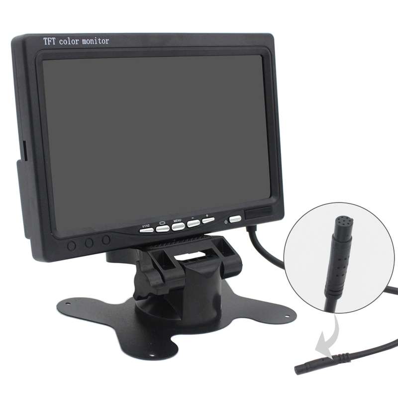 7.0 inch Car Monitor / Surveillance Cameras Monitor with Adjustable Angle Holder & Remote Controller