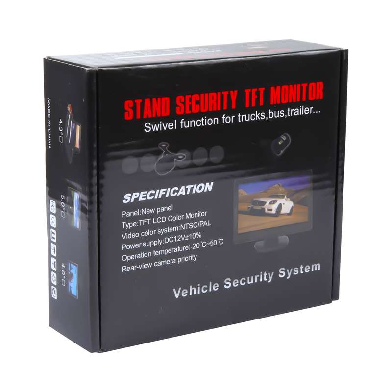 7.0 inch Car Monitor / Surveillance Cameras Monitor with Adjustable Angle Holder & Remote Controller