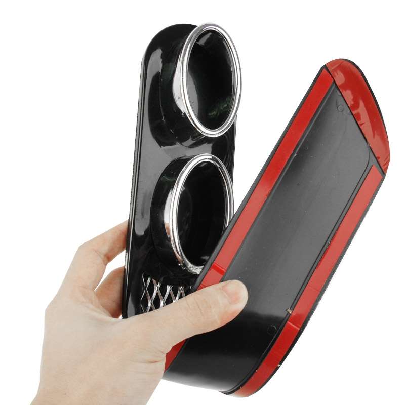 2 PCS Car Tail Pipes Exhaust Pipe Decorative Sticker(Black)