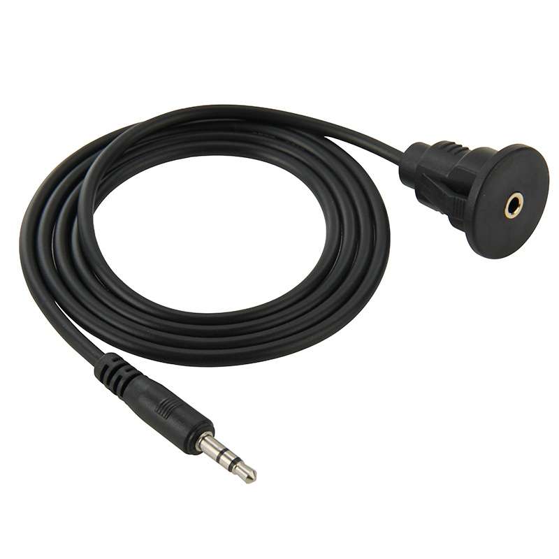 3.5mm Male to Female Extension Cable with Car Flush Mount, Length: 1m
