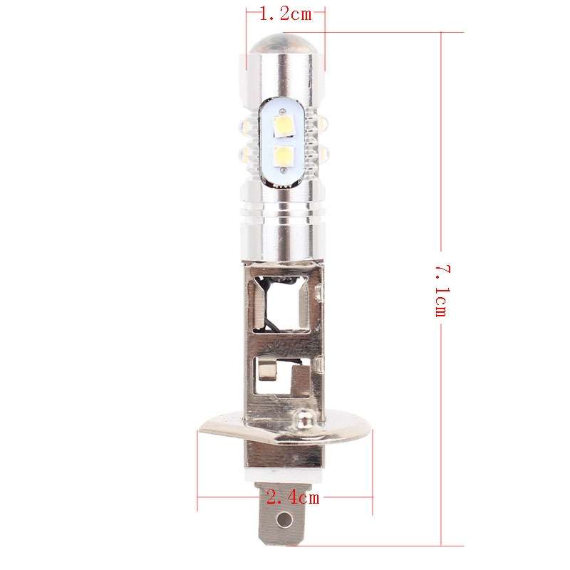 H1 50W 600LM 5500K White Light 10 SMD-2828-LEDs Car Foglight , Constant Current , DC12-24V(White Li