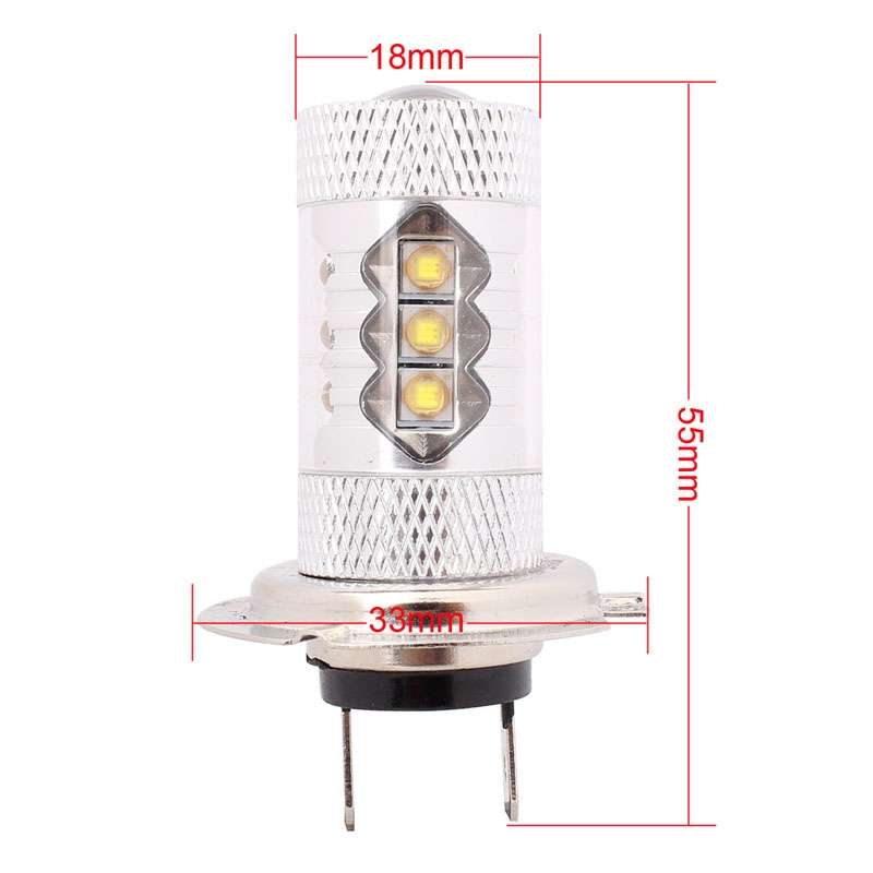 H7 80W 800LM 6500K White Light 16-3535-LEDs Car Foglight , Constant Current , DC12-24V(White Light)