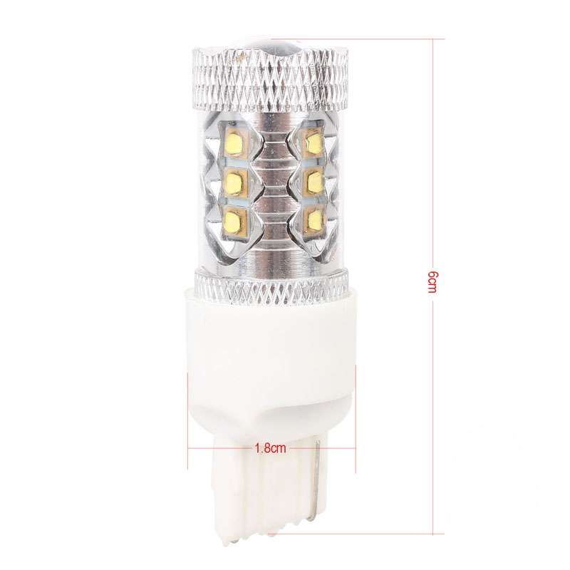 T20/7440 Single Wire 80W 800LM 6500K White Light 16-3535-LEDs Car Foglight, Constant Current , DC12-