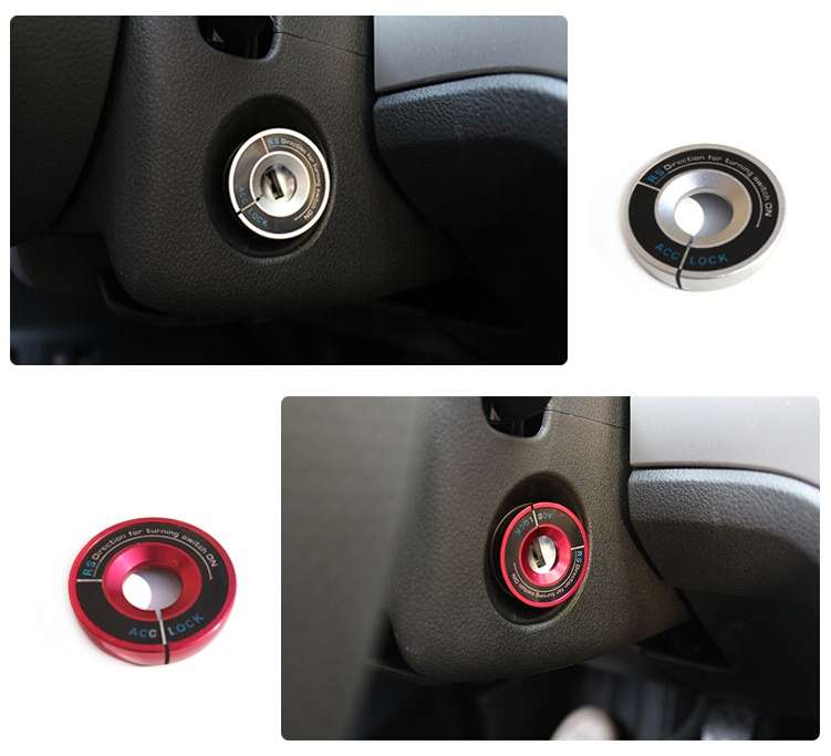 Aluminum Alloy Ignition Key Ring for AUDI A1 & A3 & A4L & TT, VW, POLO, Inside Diameter: about 14cm,
