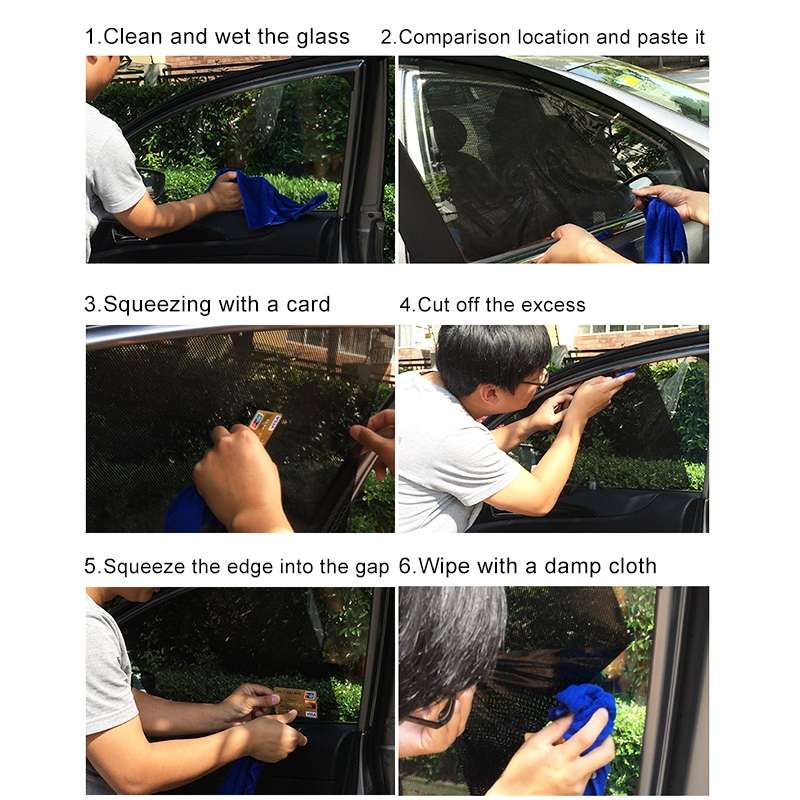2 PCS Car Styling UV Protection Electrostatic Stickers