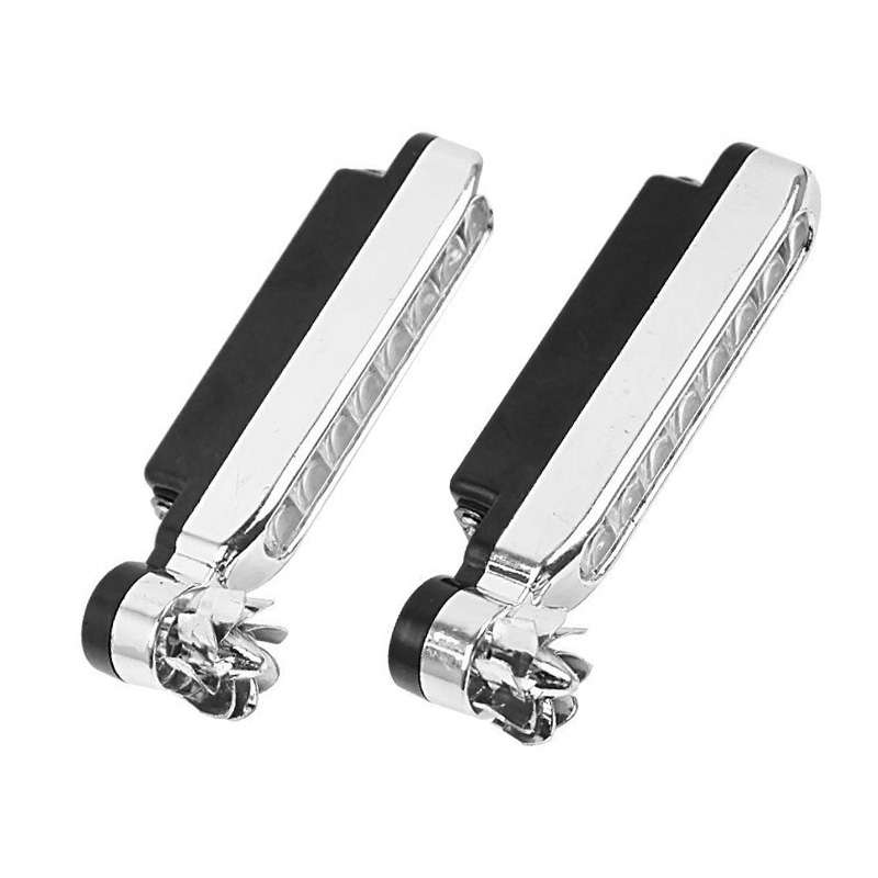 2 PCS 8 White LED Bulbs Wind Powered Decorative Car Lights
