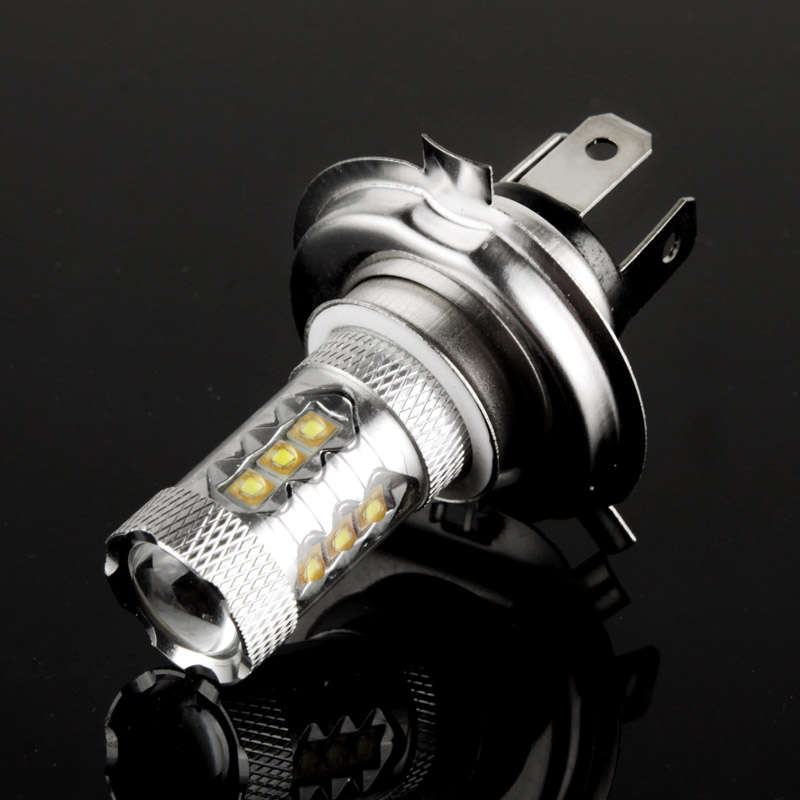 H4 80W White 16 LED Fog Light for Vehicles, DC 12V