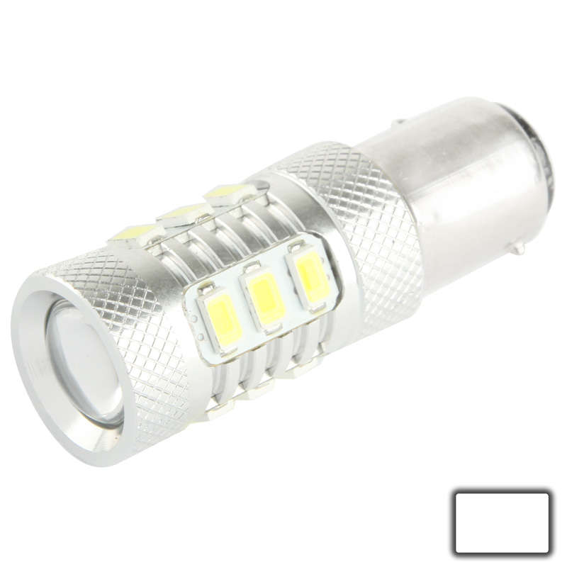 1157 11W White LED Brake Light for Vehicles, DC 12-30V, 12 LED SMD 5630 Light + 5W 1 LED Light