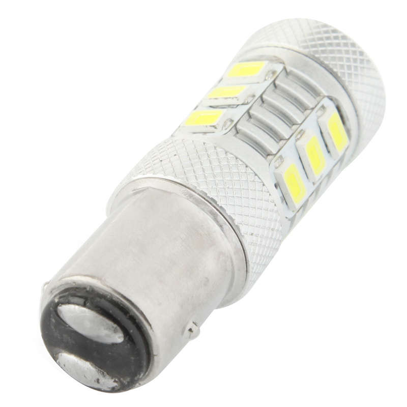 1157 11W White LED Brake Light for Vehicles, DC 12-30V, 12 LED SMD 5630 Light + 5W 1 LED Light