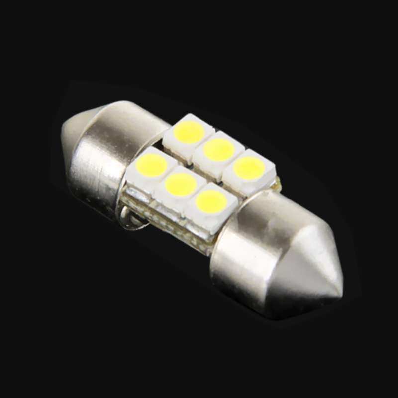 2 PCS 31mm 6 LED 5050 SMD Car Reading Light Bulb(Blue Light)