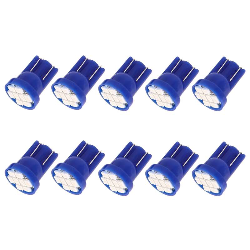 10 PCS T10 8 LED Car Signal Light Bulb(Pink Light)