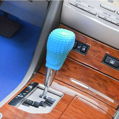 Universal Elasticity Nonslip Soft Silicone Car Gear Shift Knob Cover(Grey)