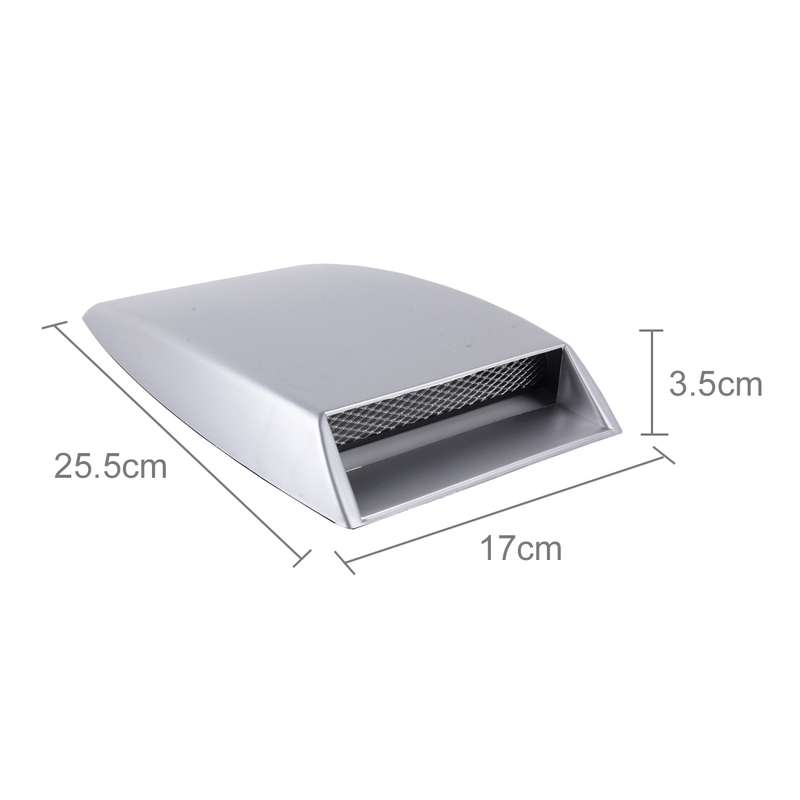 Car Turbo Style Air Intake Bonnet Scoop for Car Decoration(White)