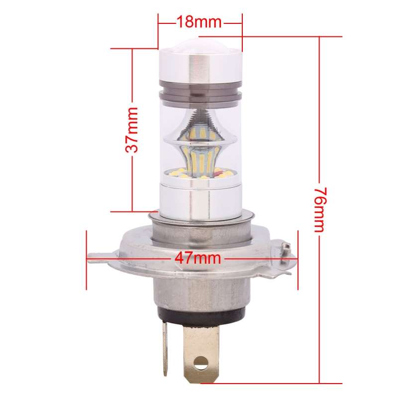 H4 850LM P43T 100W LED Car Front Headlights / Daytime Running Light / Driving Lamp Bulb, DC 12-24V(