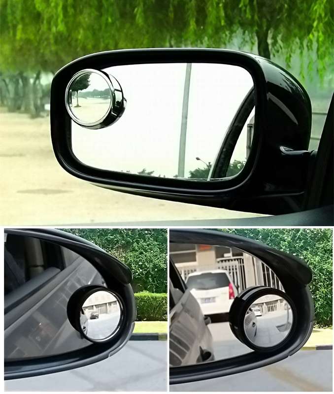 2 PCS SY-022 Car Vehicle Mirror Blind Spot Rear View Small Round Mirror, Diameter: about 5.6cm(Black