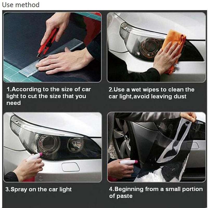 3D Effect Cat Eye Car Head Light Film Taillight Vinyl Film, Size: 30cm x 100cm(Black)