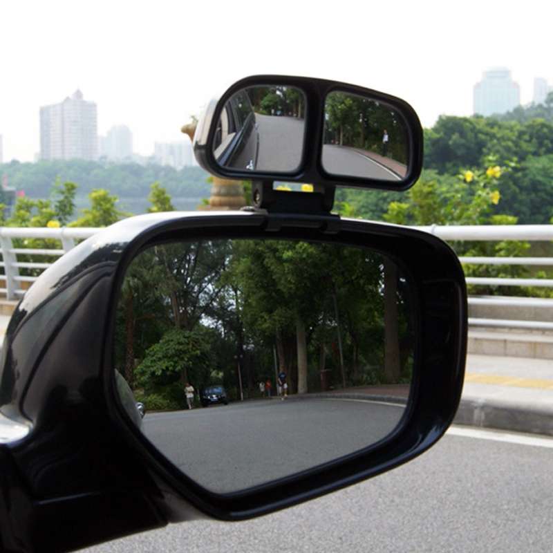 Right Side Rear View Blind Spot Mirror Universal adjustable Wide Angle Auxiliary Mirror(Silver)