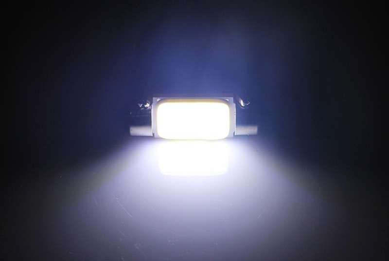 2 PCS 41mm 1.5W 80LM White Light 1 COB LED License Plate Reading Lights Car Light Bulb