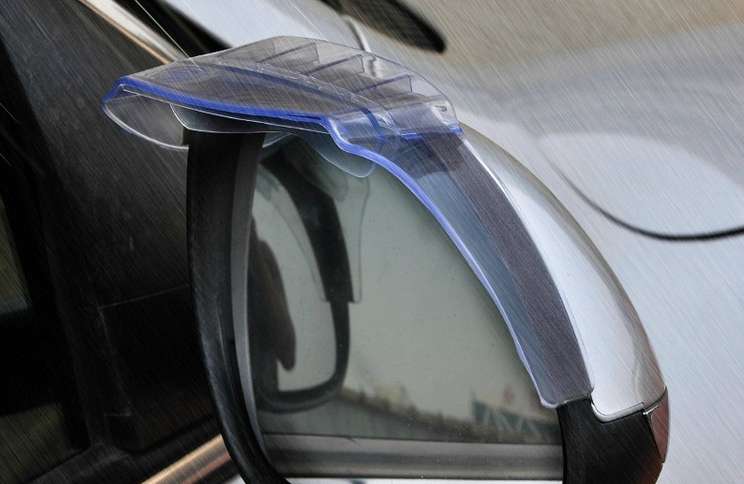 2 PCS Flexible Shielding Rain Board Rain Eyebrow with Wind Guide Apparatus for Car Rearview Mirrors(