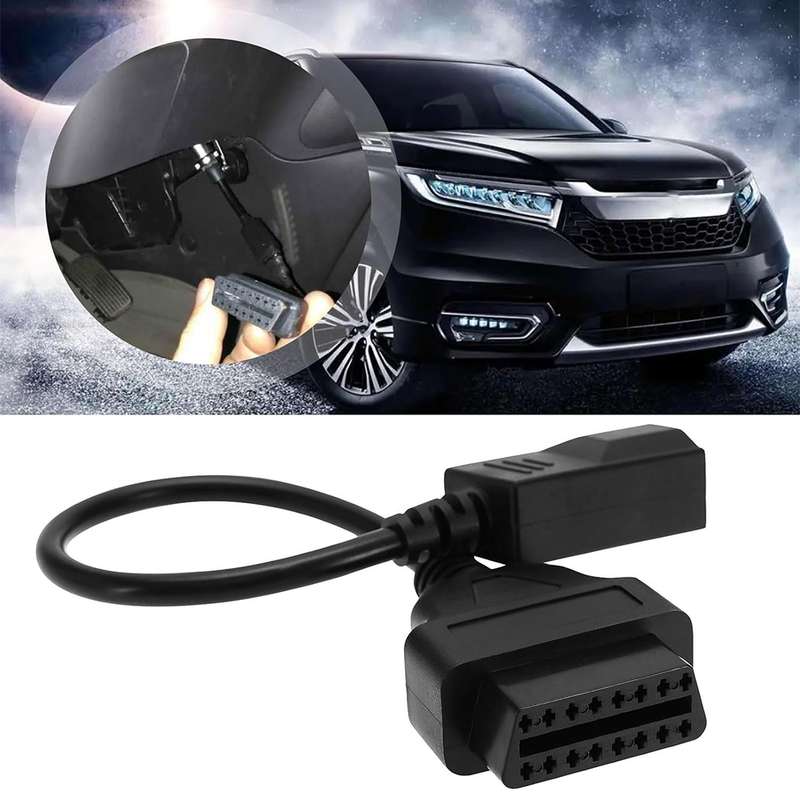 3 Pin to 16 Pin OBD Diagnostic Cable for Honda(Black)