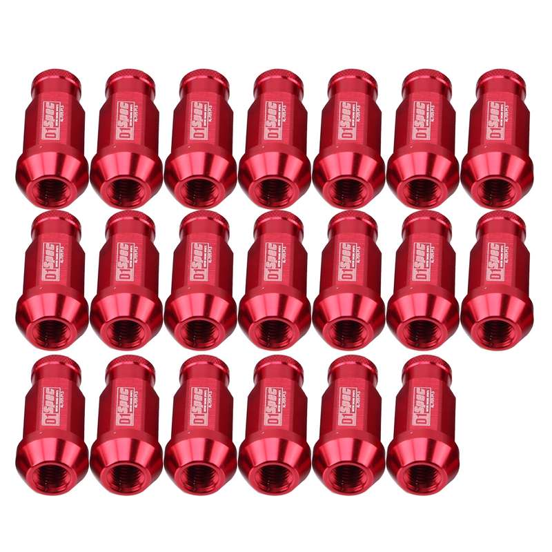 D1 Spec P1.5 M12x1.25 Racing Wheel Nut, Length: 50mm(Red)